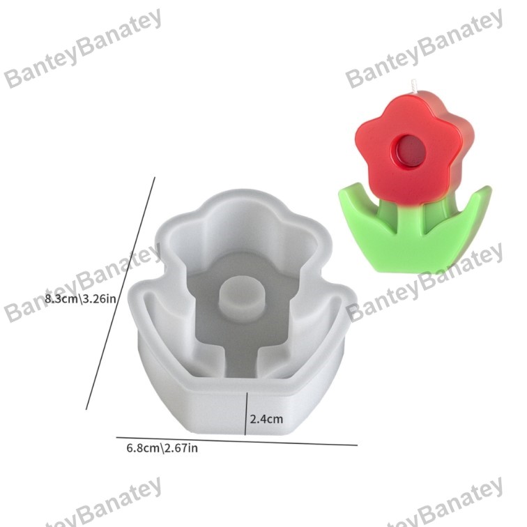 Flower plant candle mold (1)