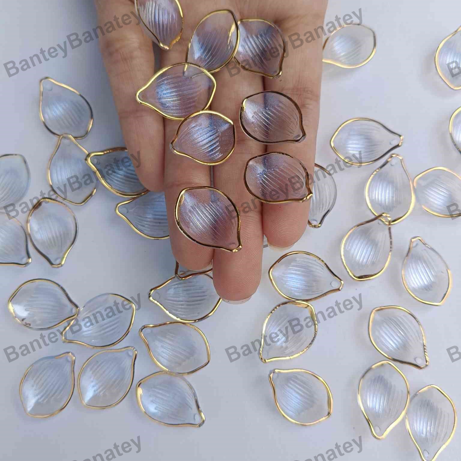 leaf light Blue with golden line (1)