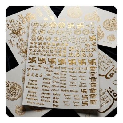 Golden Emboss Stickers